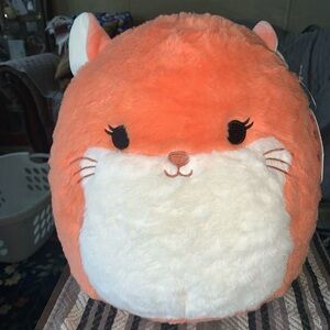 Erica the Chinchilla. Adorable Orange and White Plush.